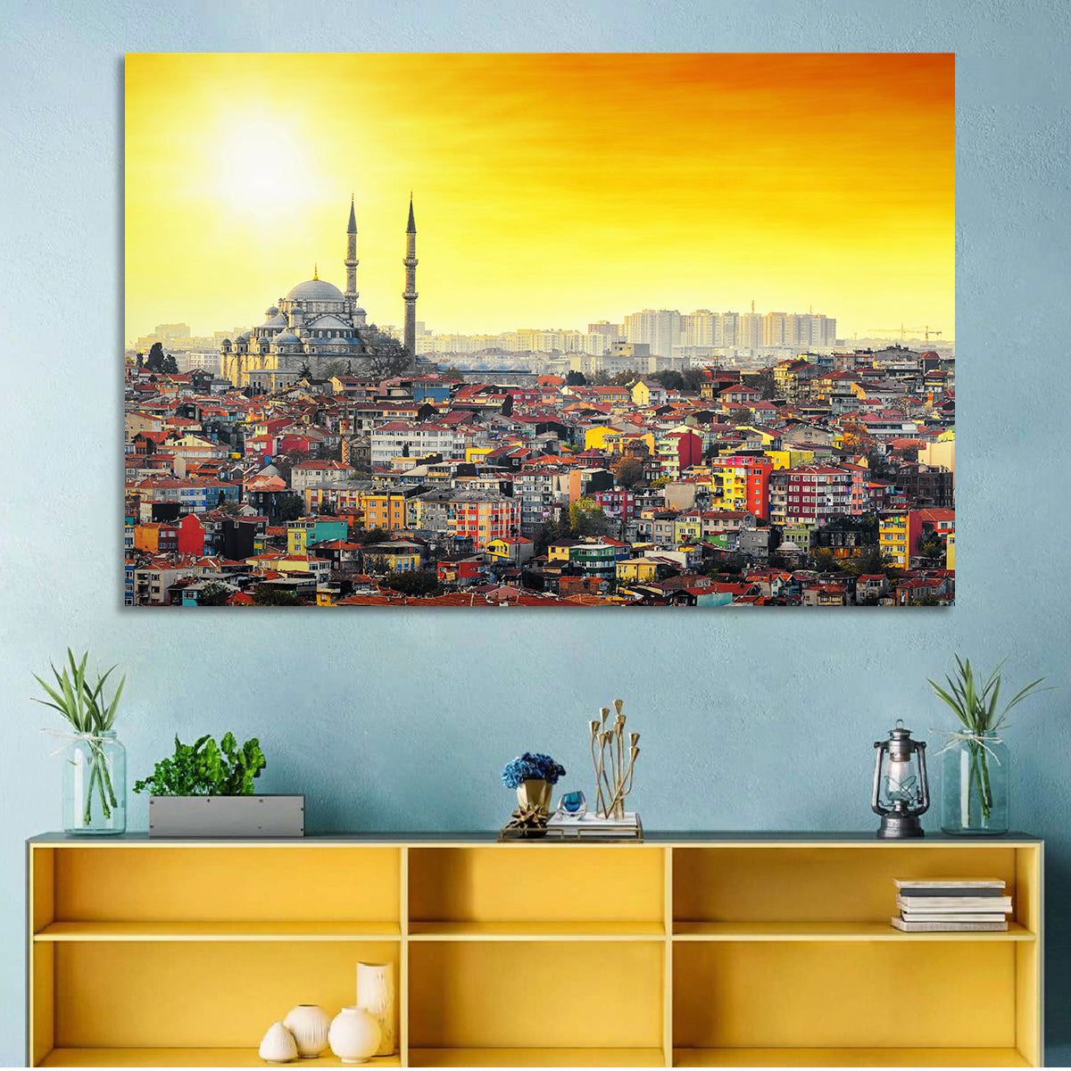 Fatih Mosque at Sunset Wall Art