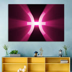 Magenta Pisces Symbol Wall Art