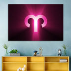 Radiant Aries Zodiac Emblem Wall Art
