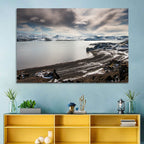 Kleifarvatn Black Sand Shore Wall Art