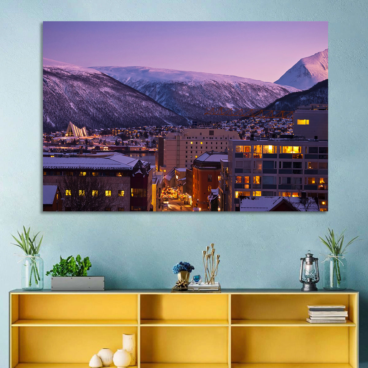 Tromsø Twilight Cityscape Wall Art