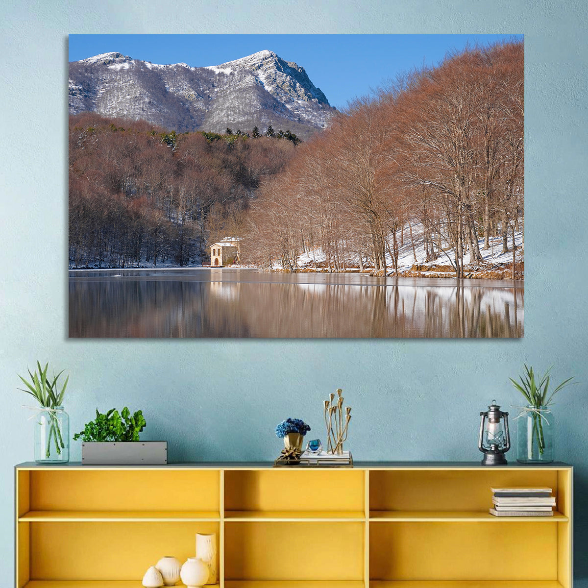 Lake Santa Fe Del Montseny Wall Art in a room, landscape