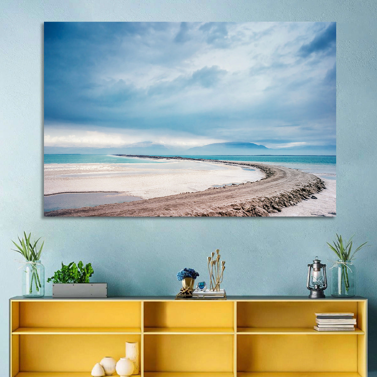Dead Sea Salt Flats Coastline Wall Art