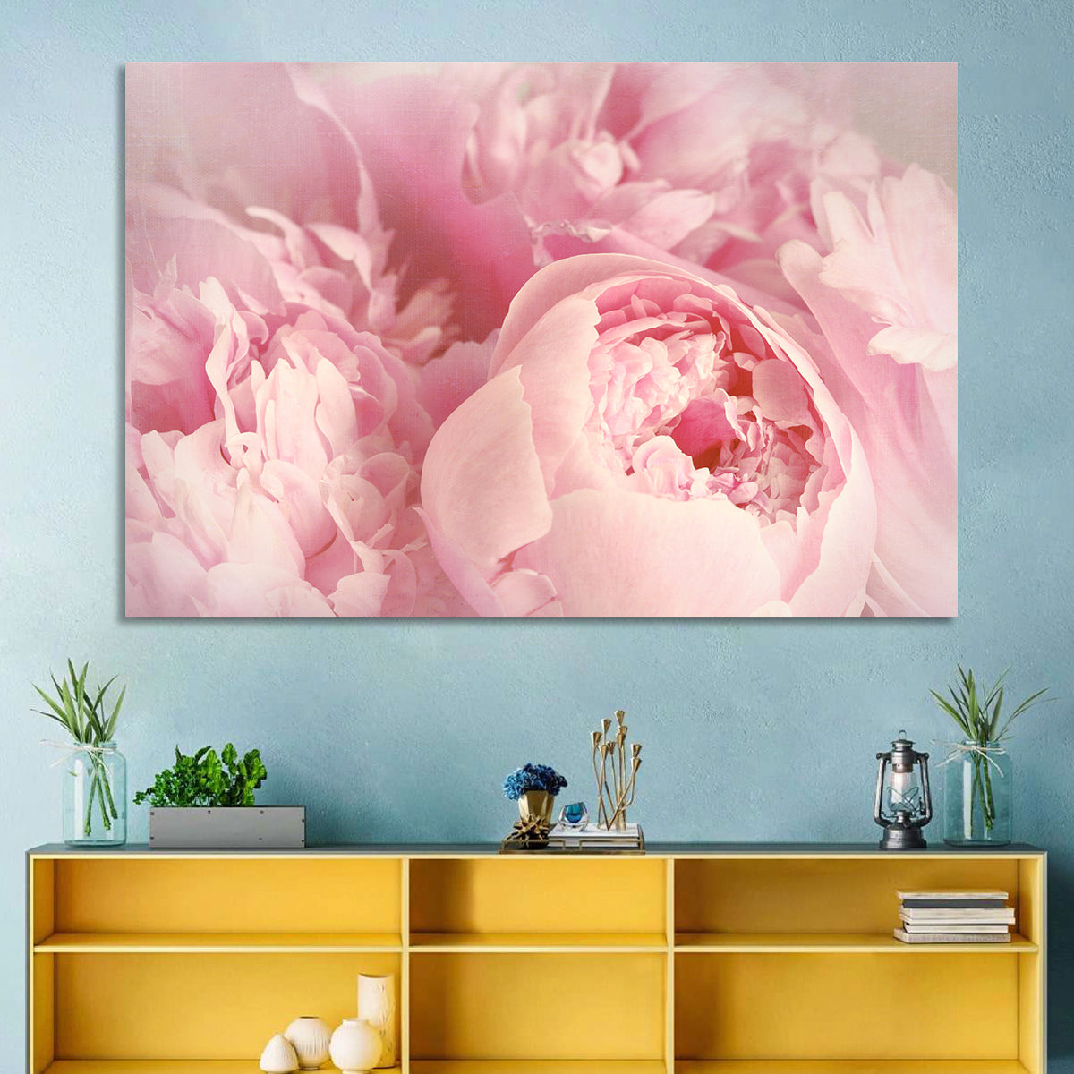 Soft Pink Peony Close Up Wall Art