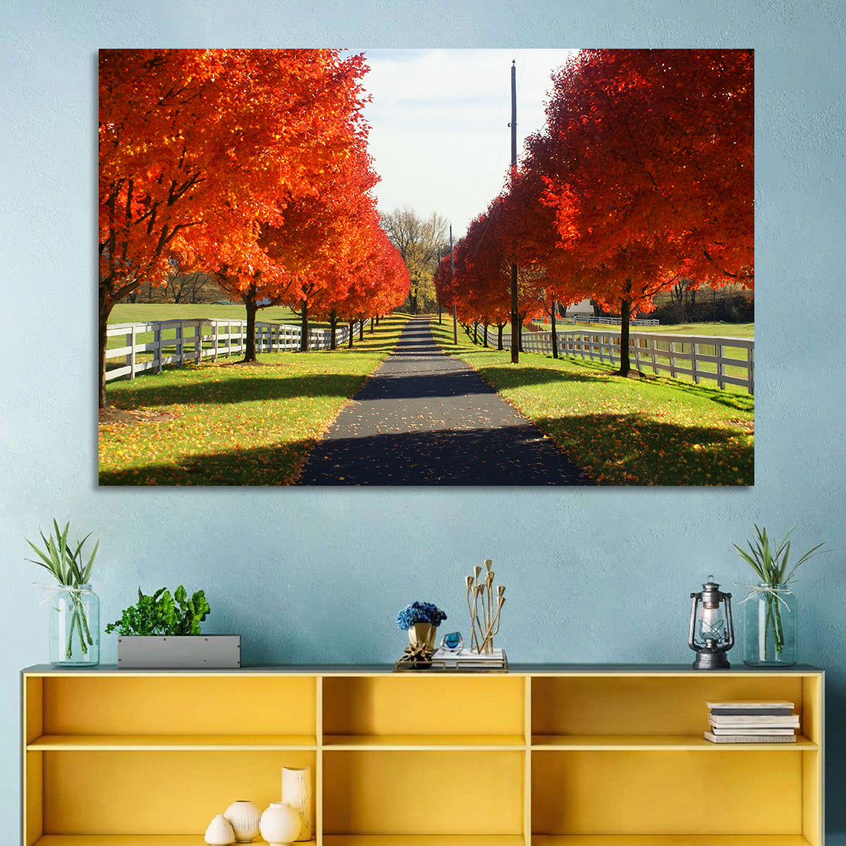 Frederick Farm Road Wall Art in a room, landscape