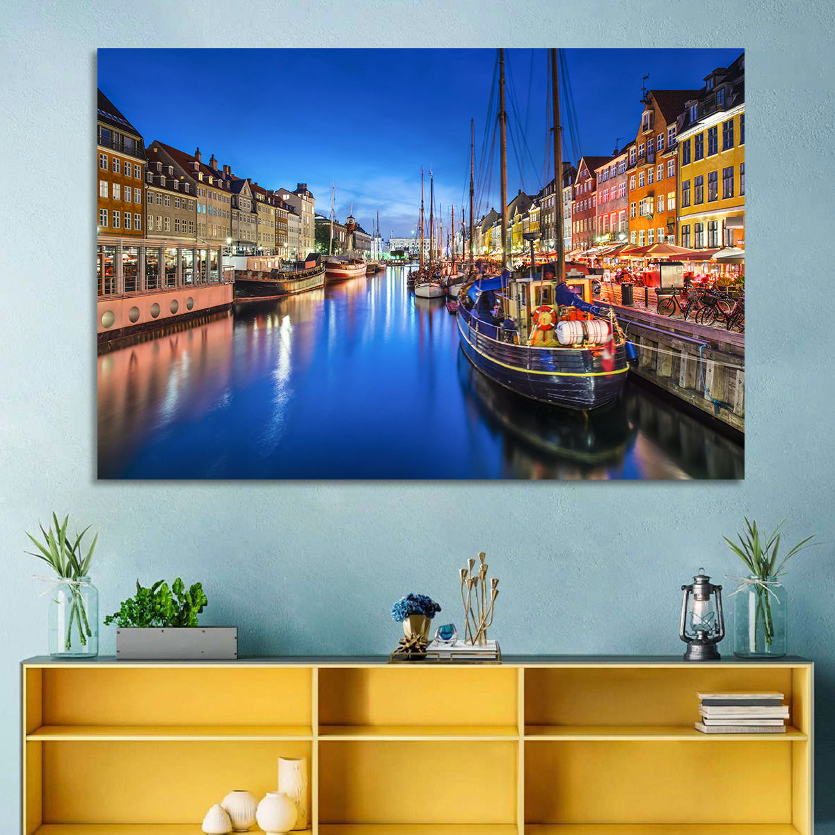 Nyhavn Canal at Dusk Wall Art
