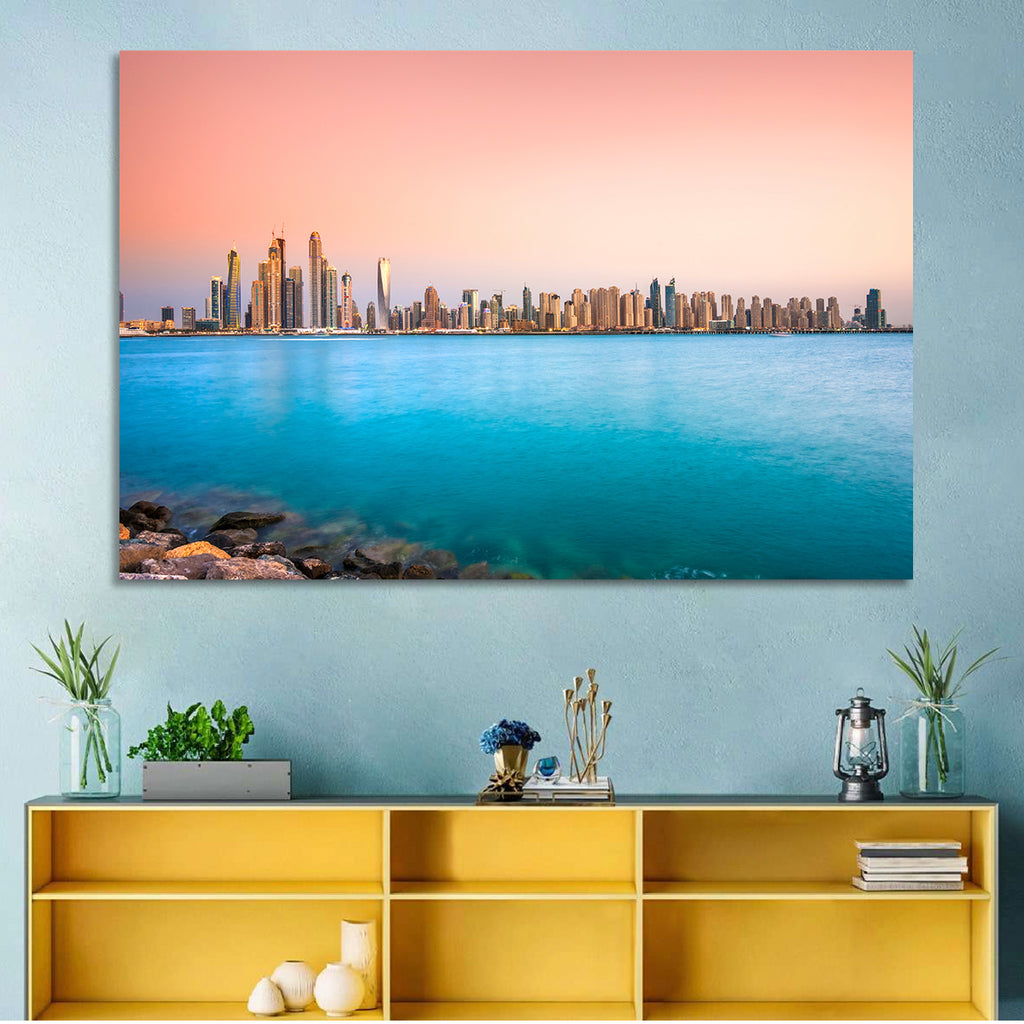 Dubai Marina Skyline Wall Art