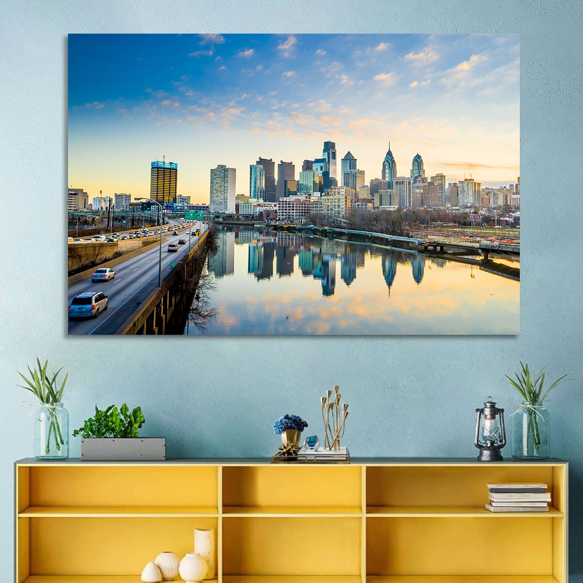 Philadelphia Skyline at Dusk Wall Art