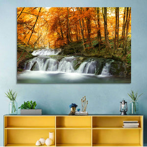 Autumn Forest Stream Wall Art
