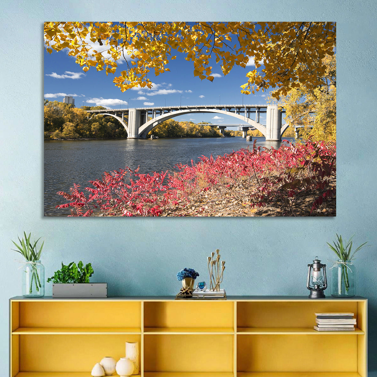 Ford Parkway Bridge, Minneapolis Wall Art in a room, landscape