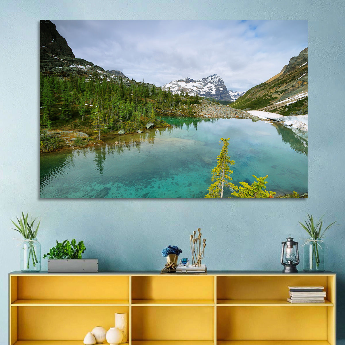 Lefroy Lake Wall Art in a room, landscape