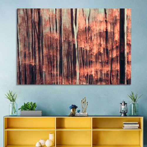 Autumn Forest Blur Wall Art