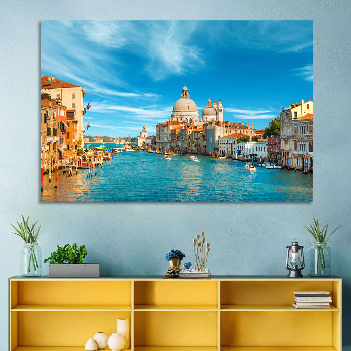 Venice Grand Canal and Santa Maria Della Salute Wall Art in a room, landscape