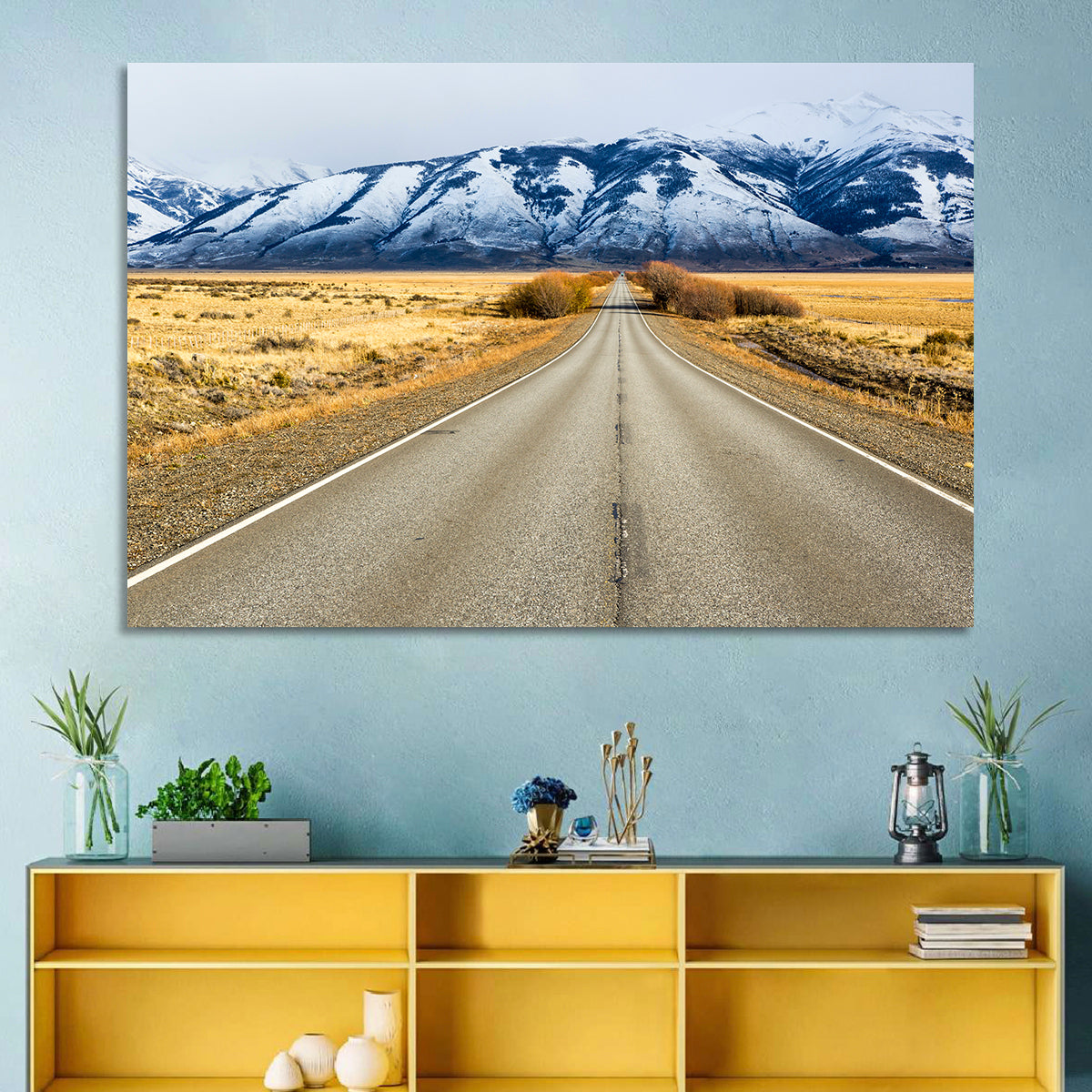 El Calafate Road with Snow Peaks Wall Art