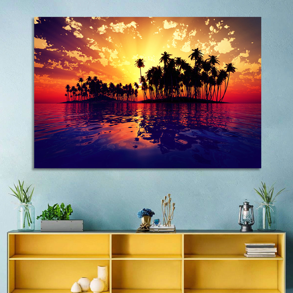 Coconut Island Sunset Wall Art