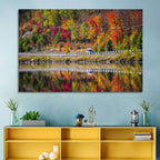 Algonquin Highway 60 Autumn Reflection Wall Art