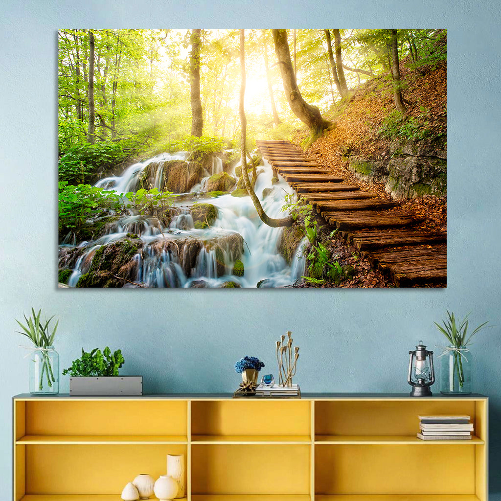 Plitvice Lakes Walkway Wall Art