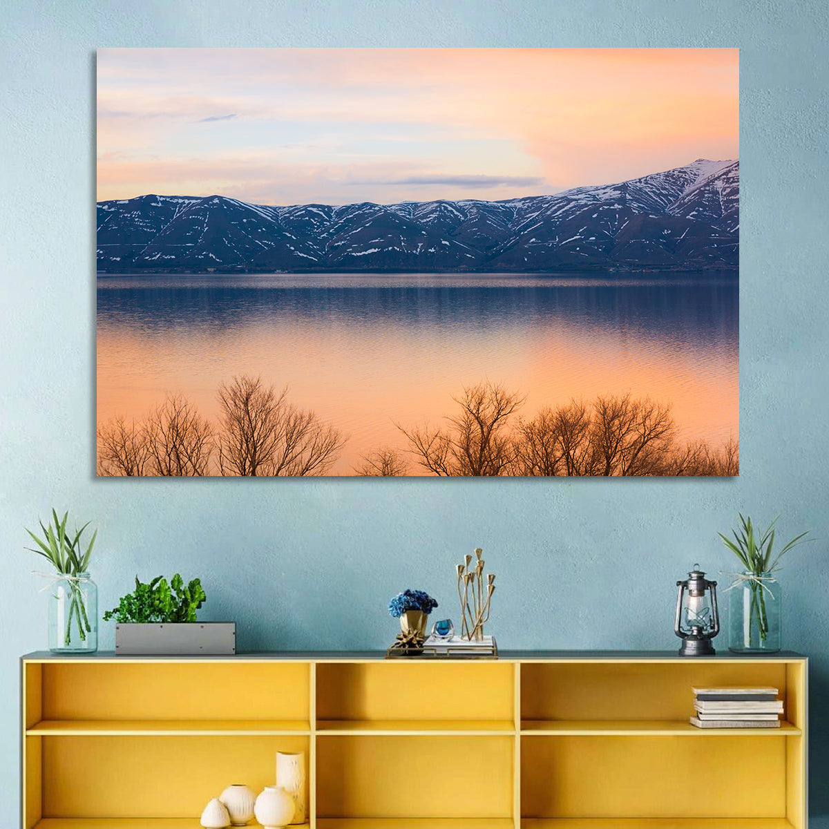 Lake Sevan Golden Dusk Wall Art