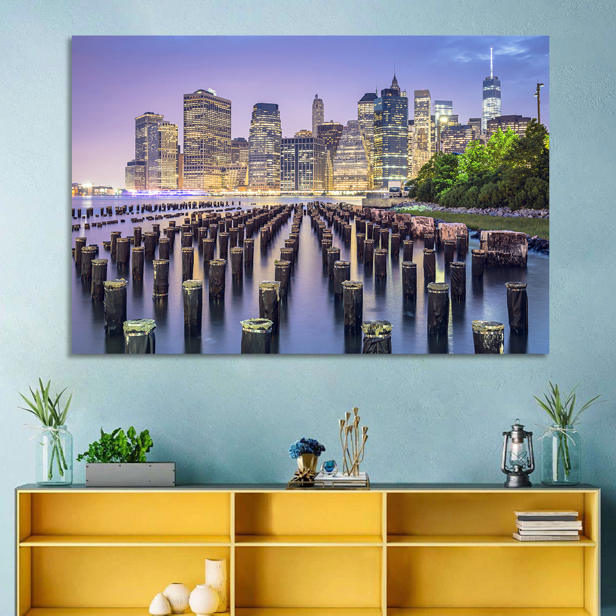 Manhattan Skyline at Twilight Wall Art