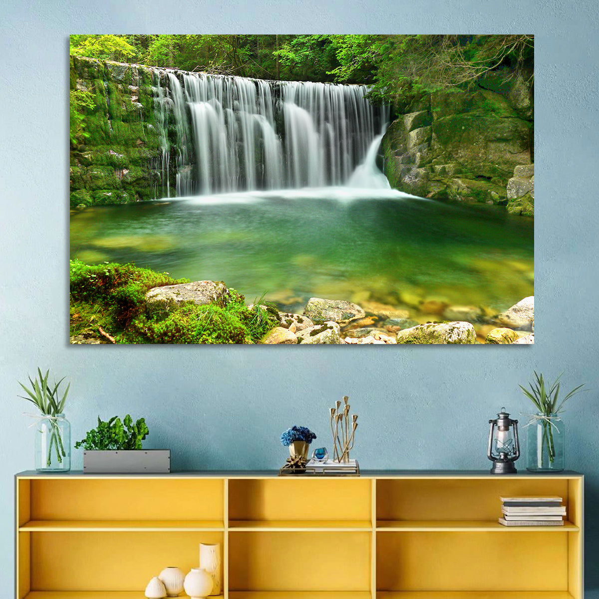 Emerald Lake Cascade Wall Art