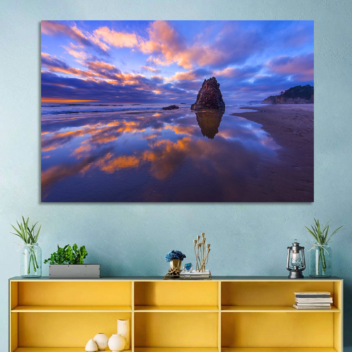Oregon Coast Sea Stack Sunset Wall Art