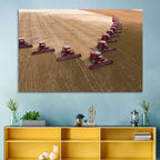 Aerial Soybean Harvest Wall Art