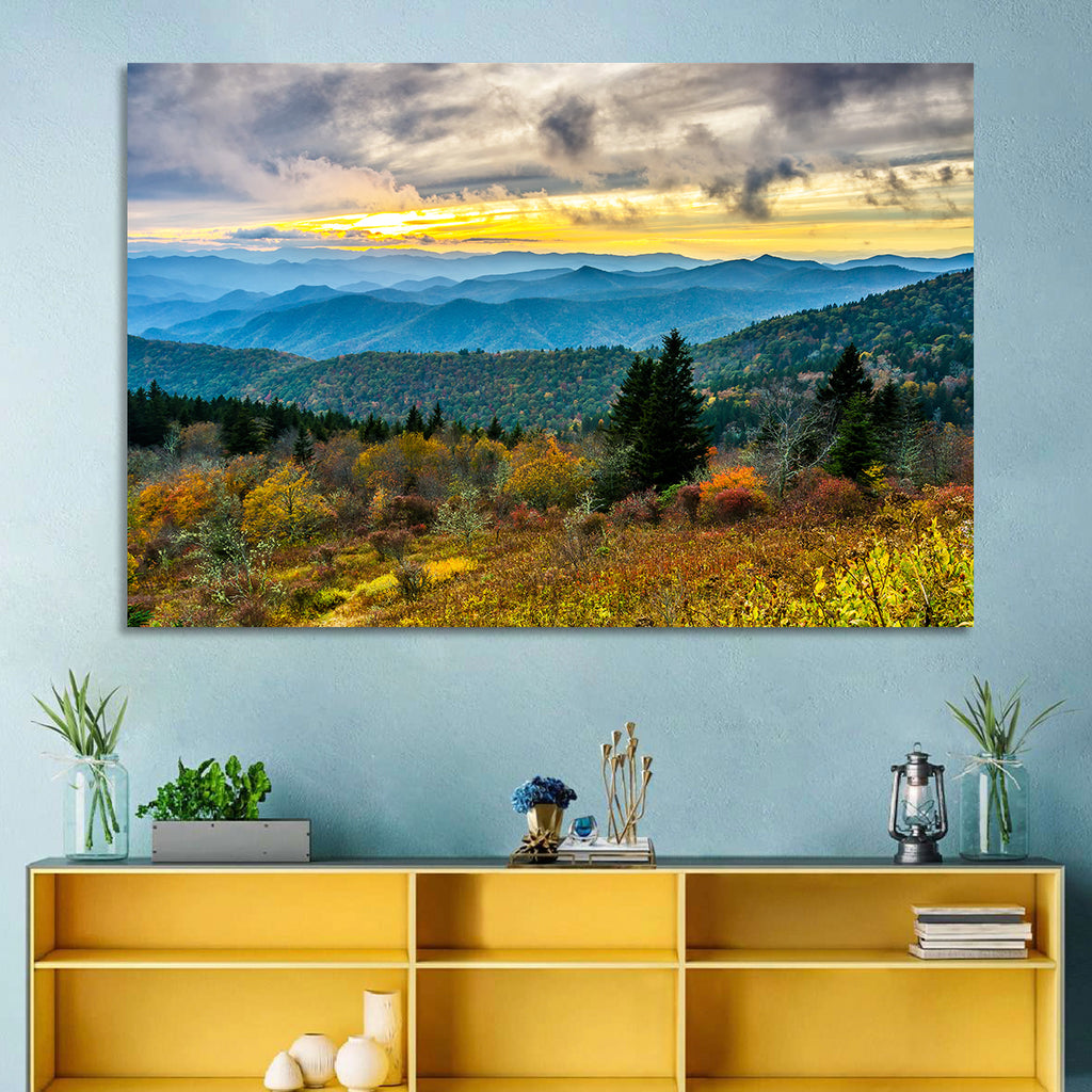 Cowee Mountains Sunset Wall Art