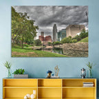 Omaha Skyline at Gene Leahy Mall Wall Art