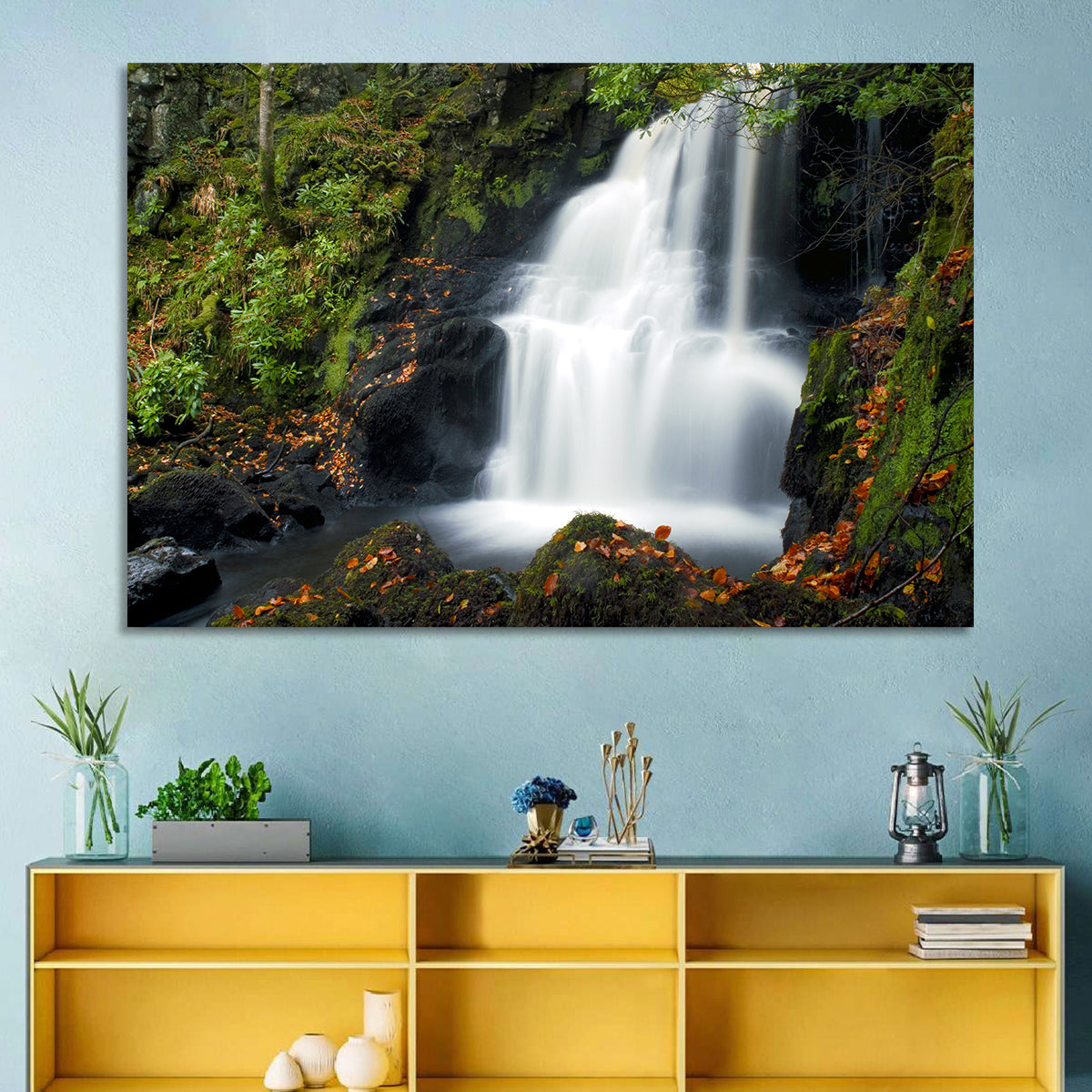 Autumn Waterfall in Tobermory Wall Art