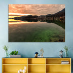 Fuschlsee Pier at Sunset Wall Art