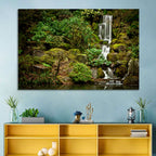 Secluded Mossy Waterfall Wall Art