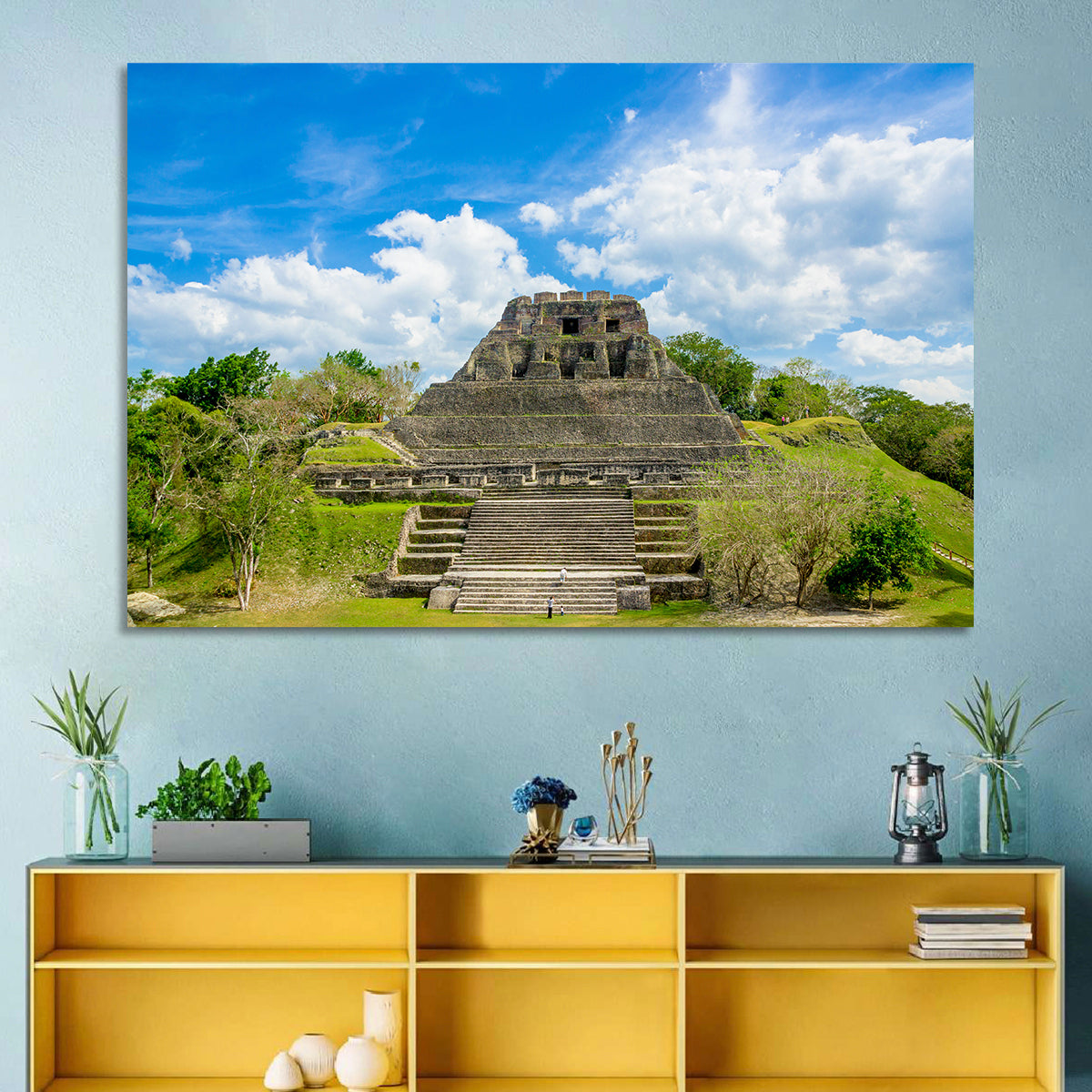 El Castillo at Xunantunich Wall Art in a room, landscape