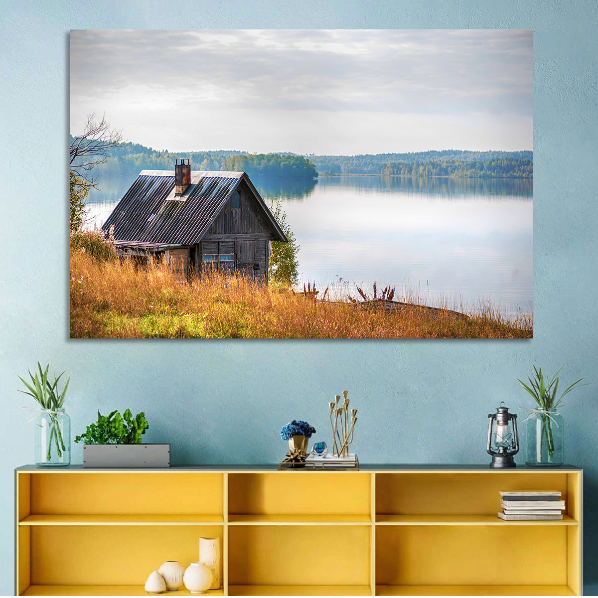 Salmon Lake & House Wall Art