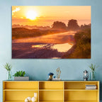 Dirt Road at Golden Hour Wall Art