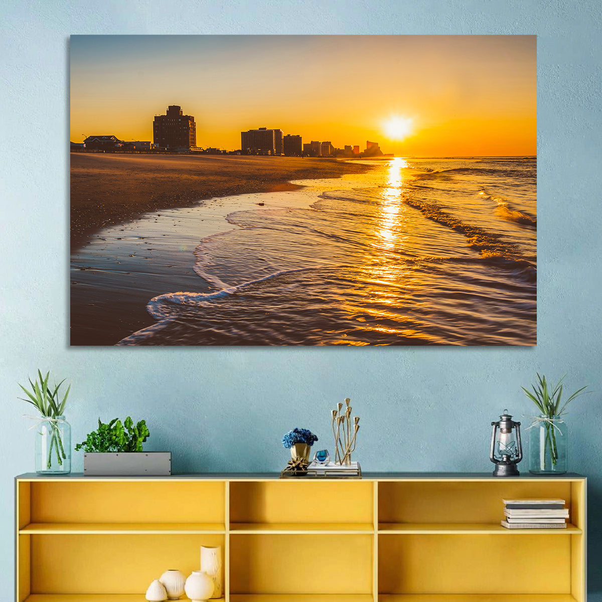 Ventnor Beach Sunrise Reflection Wall Art