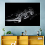 Swirling Smoke on Black Wall Art
