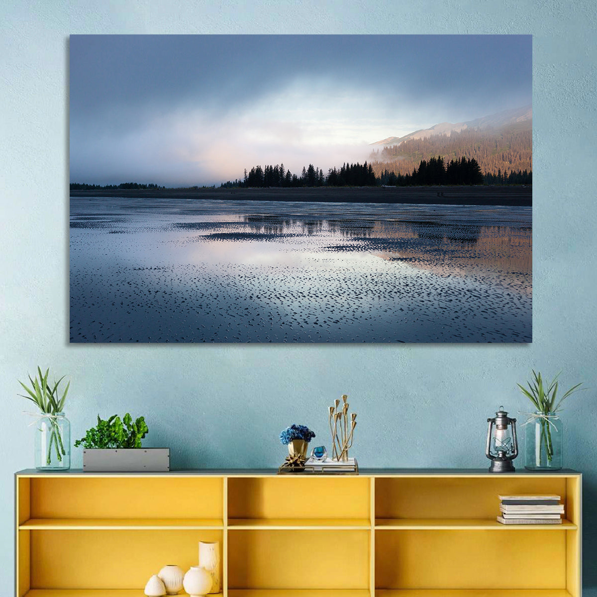 Lake Clark Foggy Shoreline Wall Art