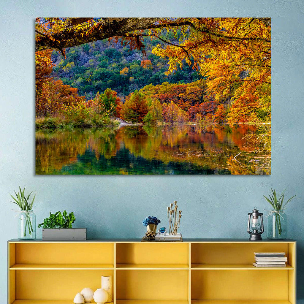 Frio River Autumn Reflection Wall Art
