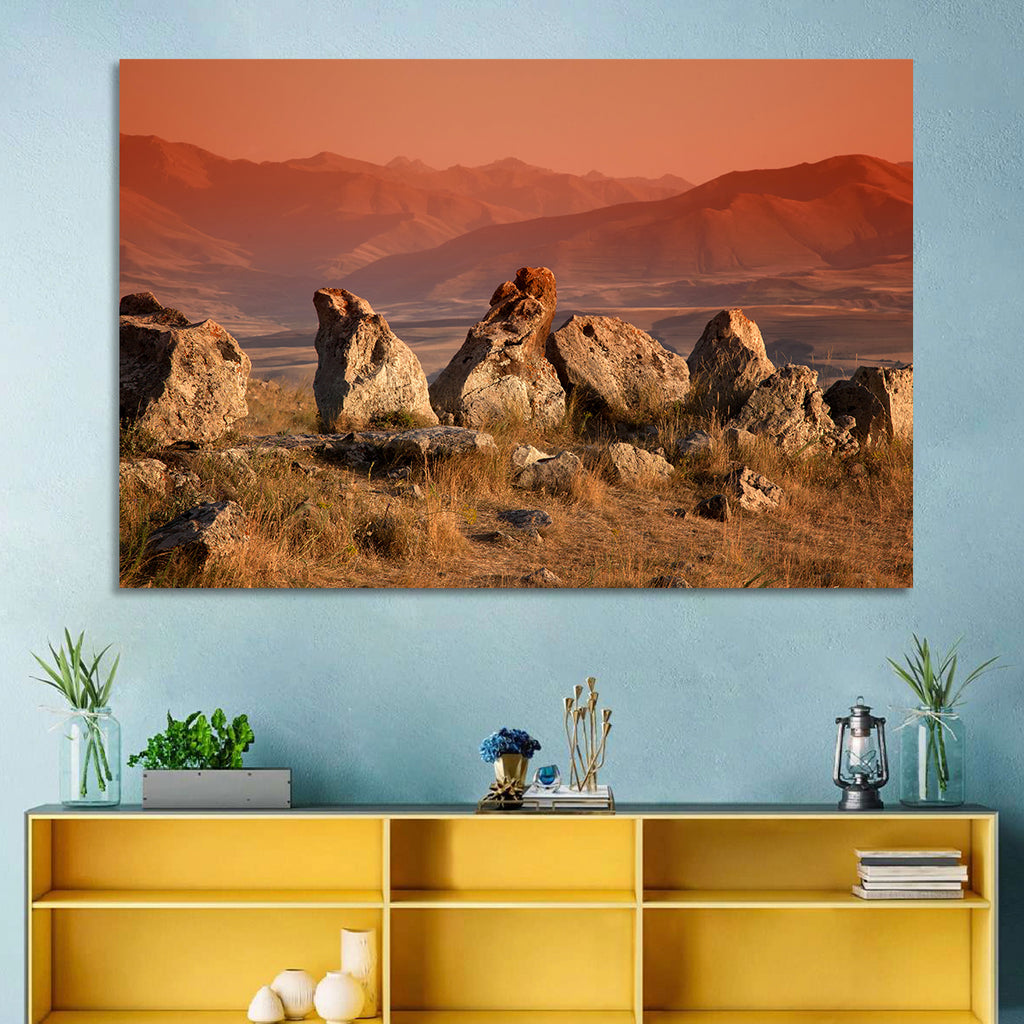 Karahunj Rocky Ridge at Sunset Wall Art