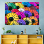 Vibrant Market Parasols Wall Art