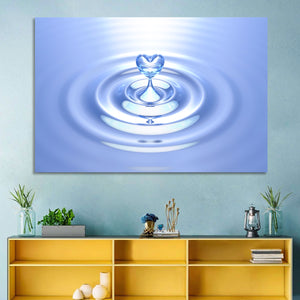 Heart Shaped Water Splash Wall Art