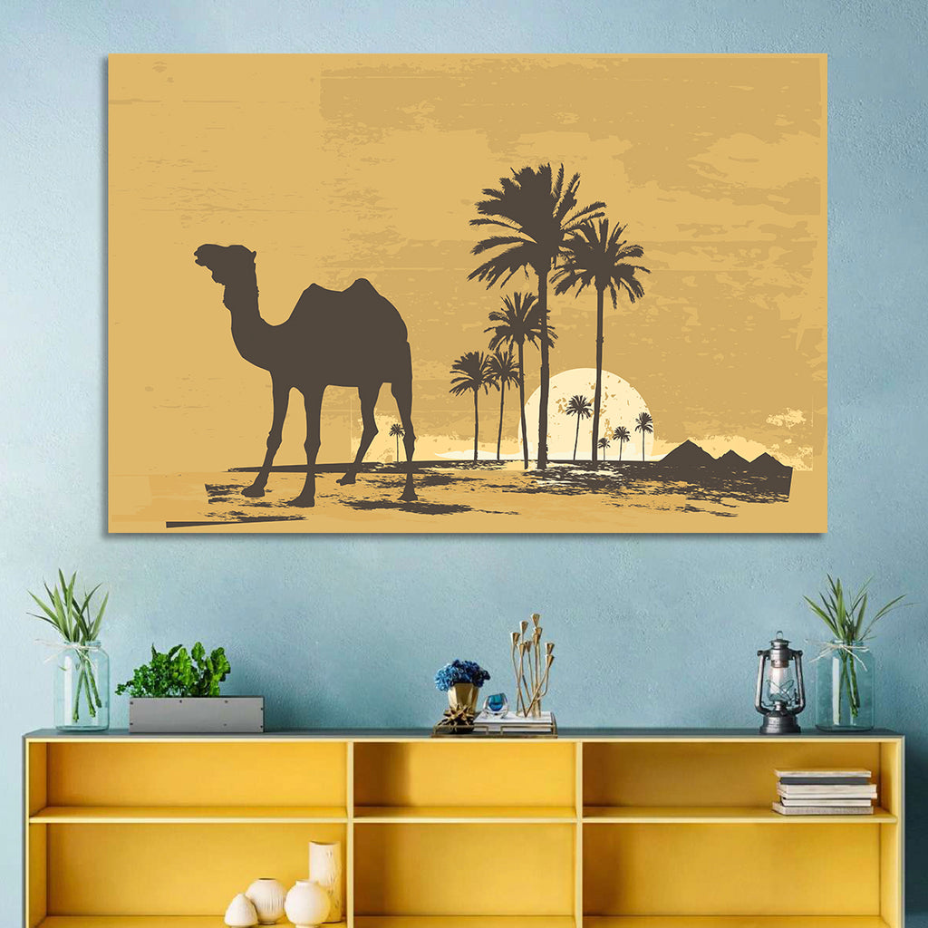 Giza Camel Silhouette Wall Art