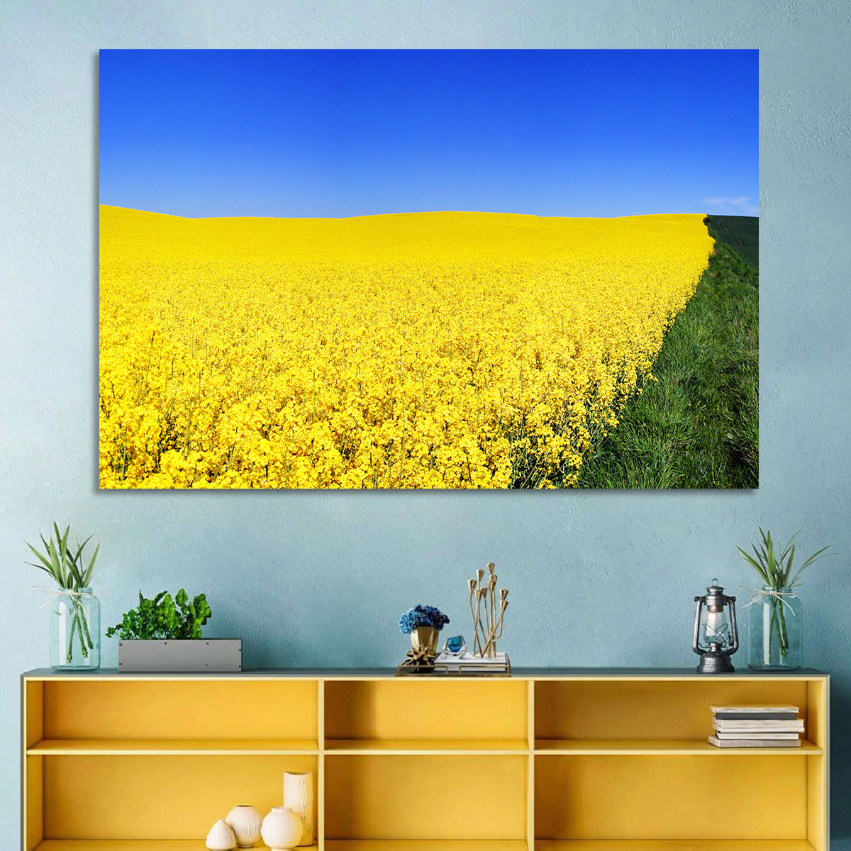 Sunlit Rapeseed Field Wall Art