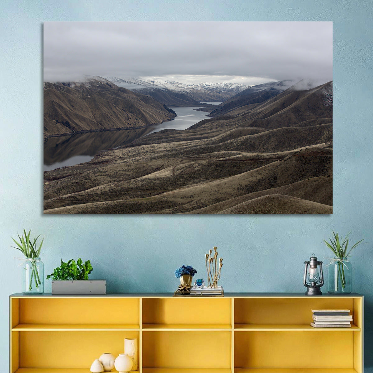 Snow-dusted Snake River Canyon Wall Art