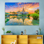 Wat Non Kum Sunset Reflection Wall Art