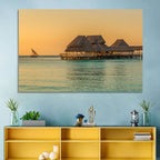 The Rock Restaurant Sunset Wall Art