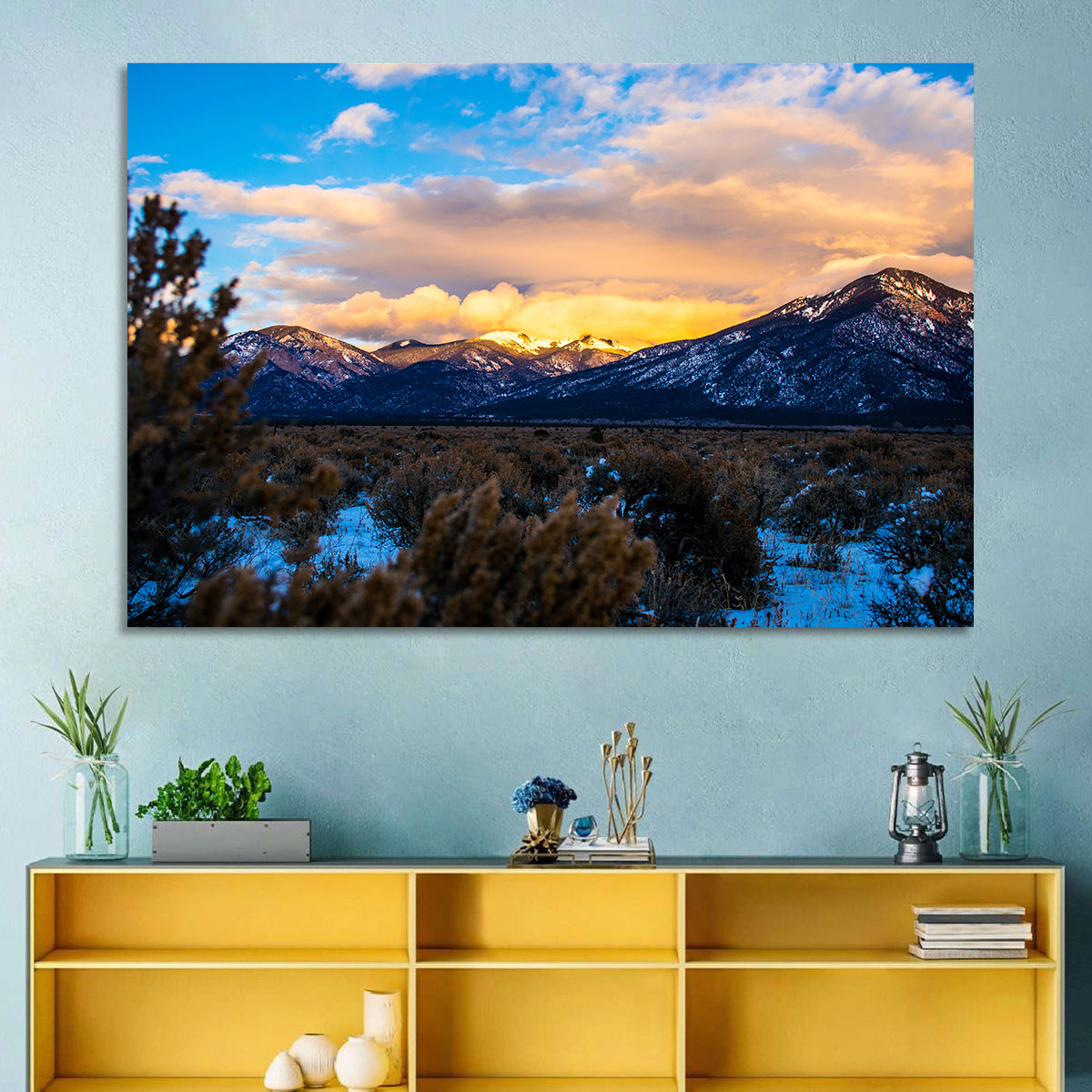 Taos  Sangre Winter Desert Wall Art
