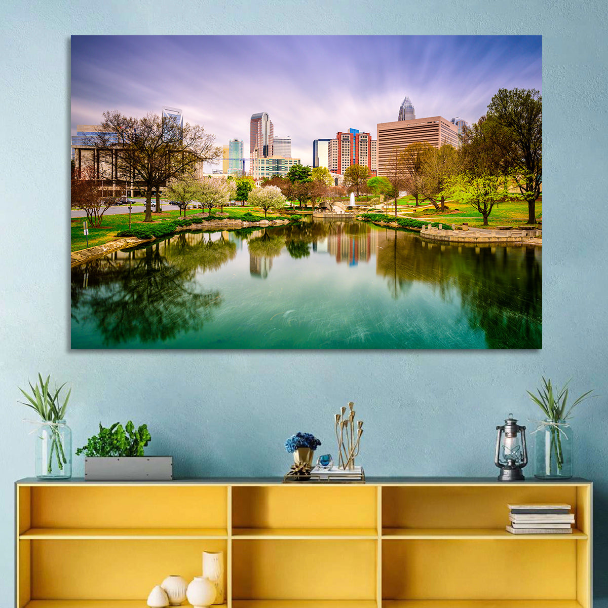 Charlotte Skyline at Marshall Park Wall Art