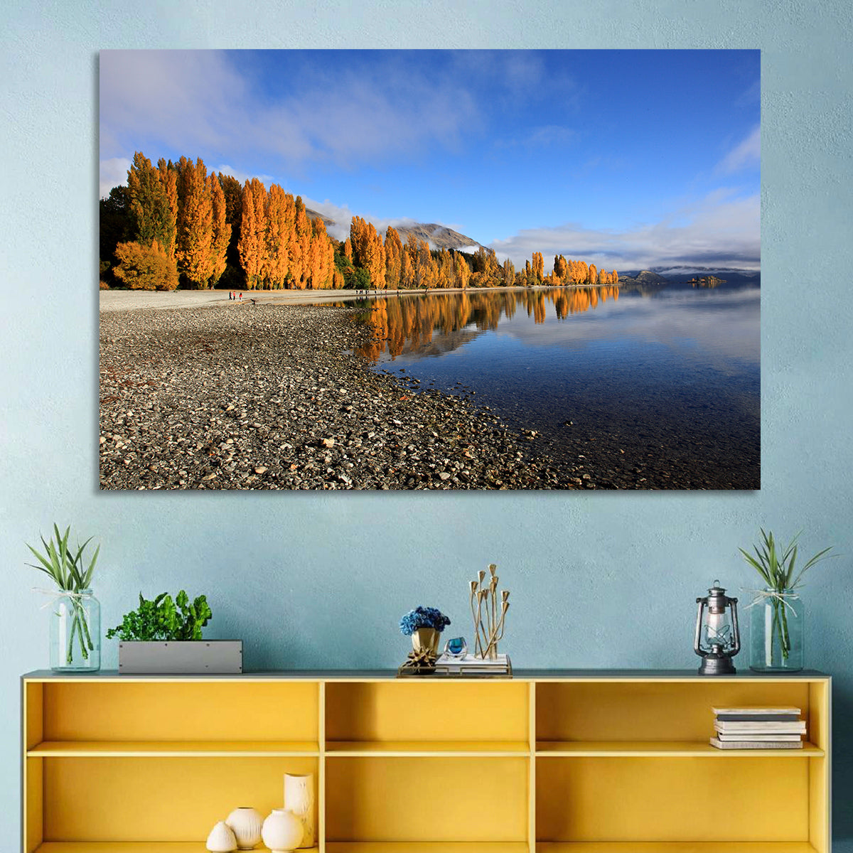 Lake Wanaka Golden Reflection Wall Art