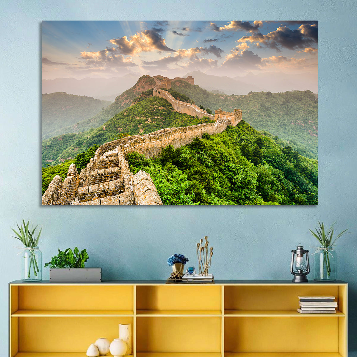 Great of China Wall Art in a room, landscape